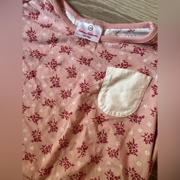 Hanna Andersson size 10 Floral Pink Long Sleeve Kids Shirt - Picture 2 of 3